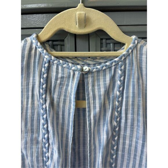 NWOT MISA Los Angeles  Seta Blue Striped Top with Tassels,  Size XS $254 - Picture 4 of 9
